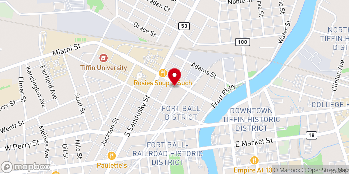 Map showing location of Bowe House Inn