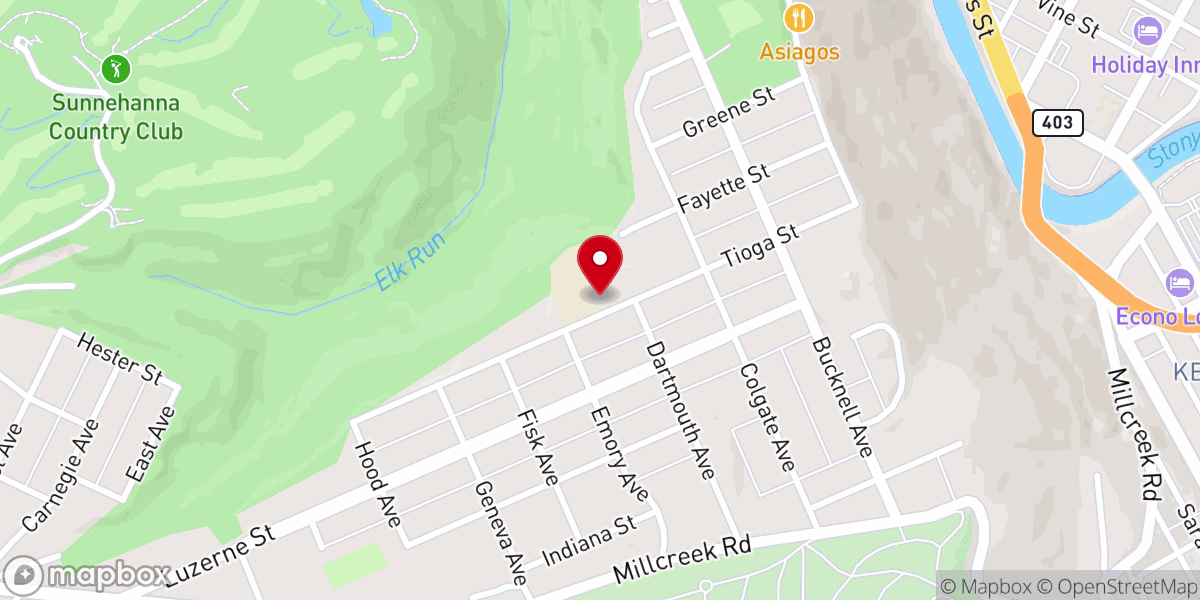 Map showing location of Our Mother of Sorrows Church
