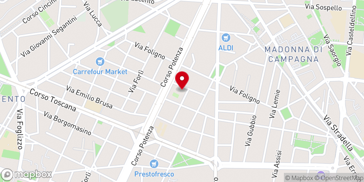 Map showing location of Chiesa Parrocchiale di San Giuseppe Benedetto Cottolengo