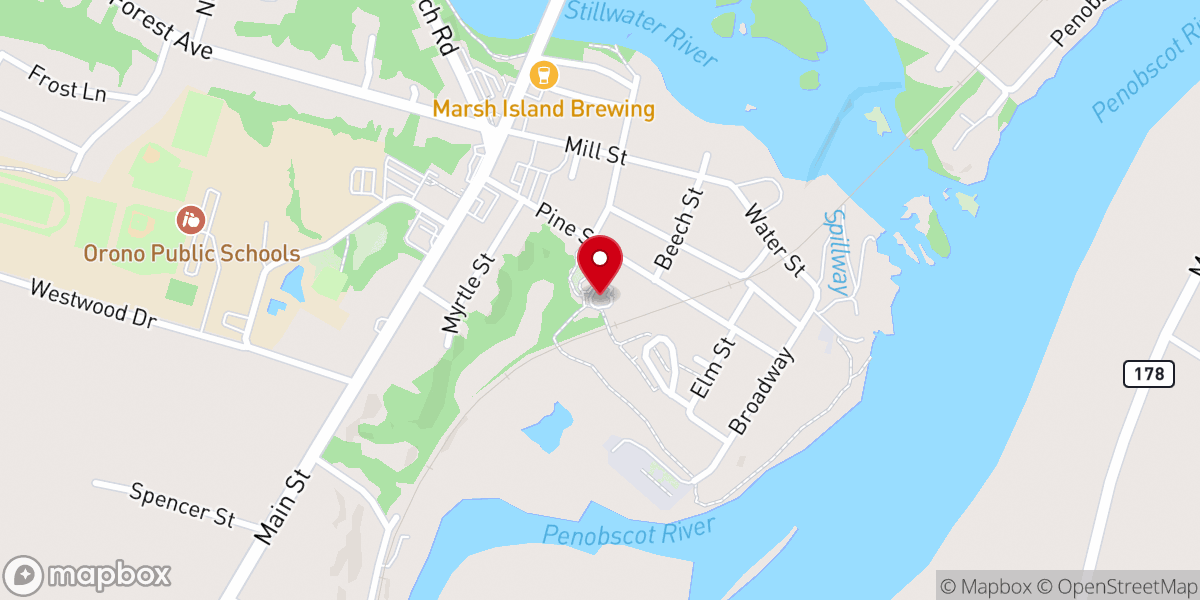 Map showing location of Orono Faith Tabernacle for Jesus
