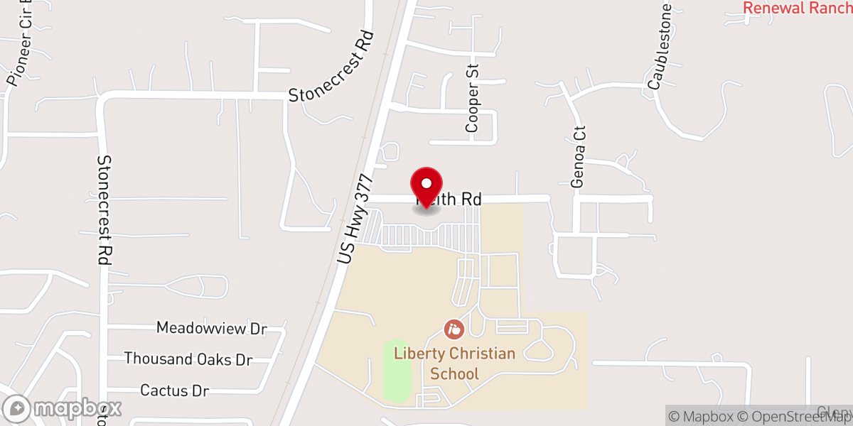 Map showing location of Milestone Church Argyle Campus