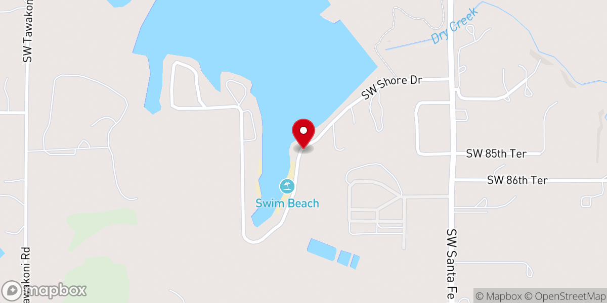 Map showing location of Santa Fe Lake