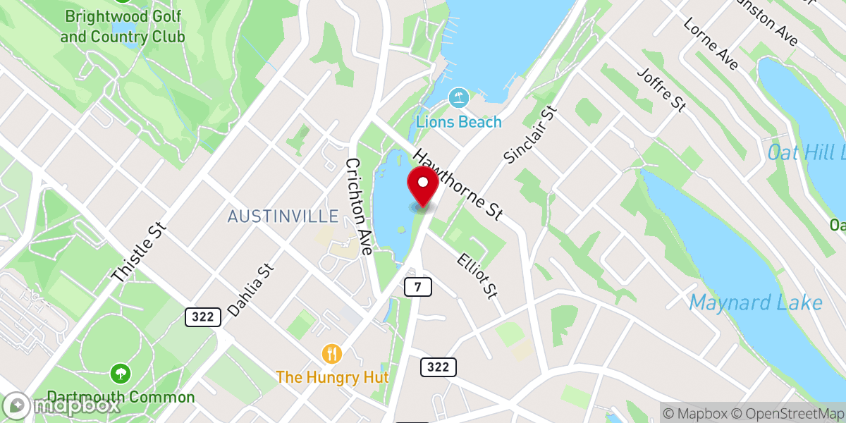 Map showing location of Nick Steeves bench