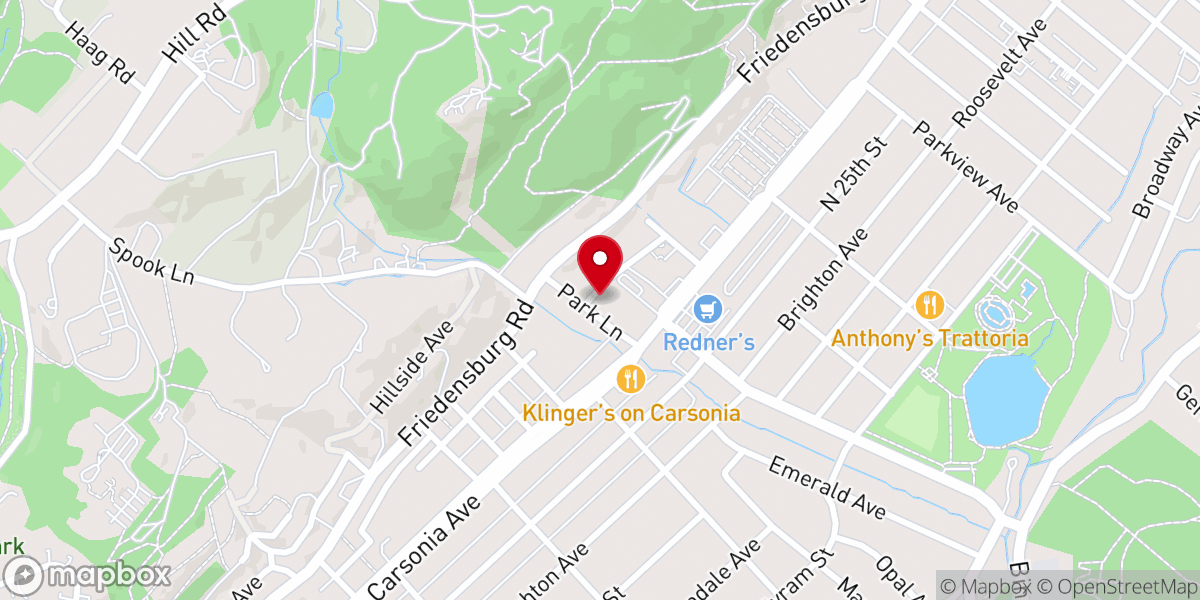 Map showing location of Open Bible Baptist Church