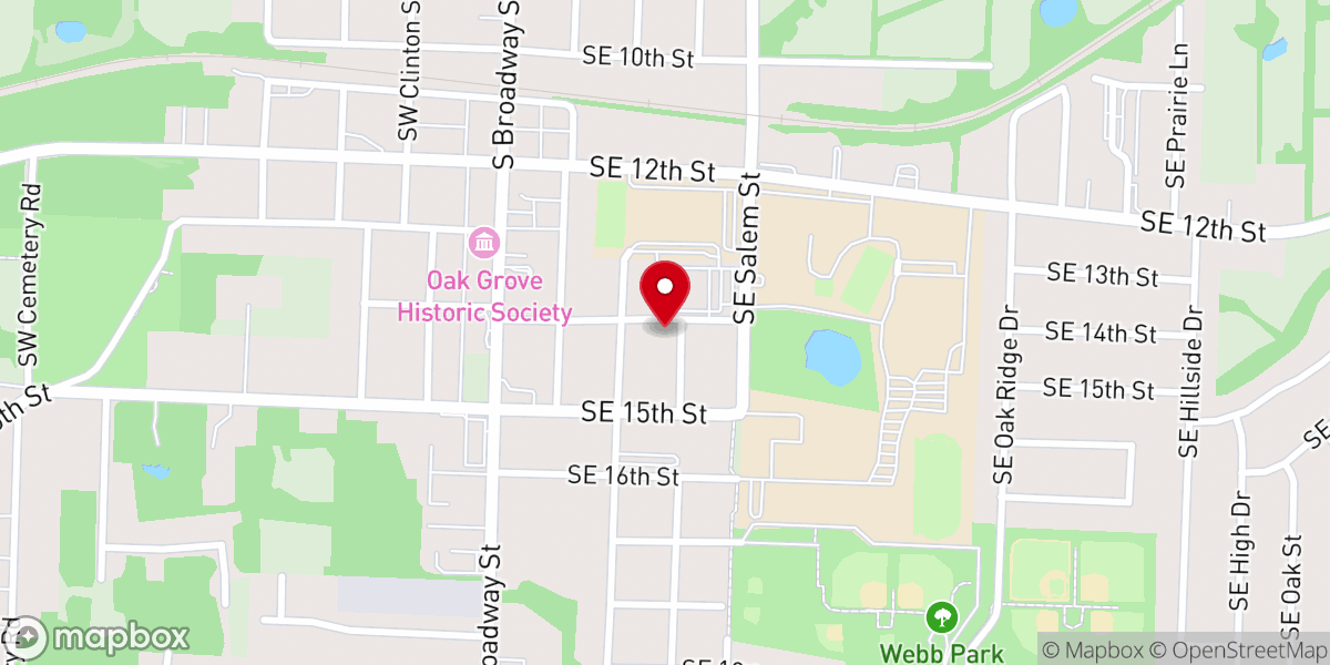 Map showing location of First Baptist Church Youth Center
