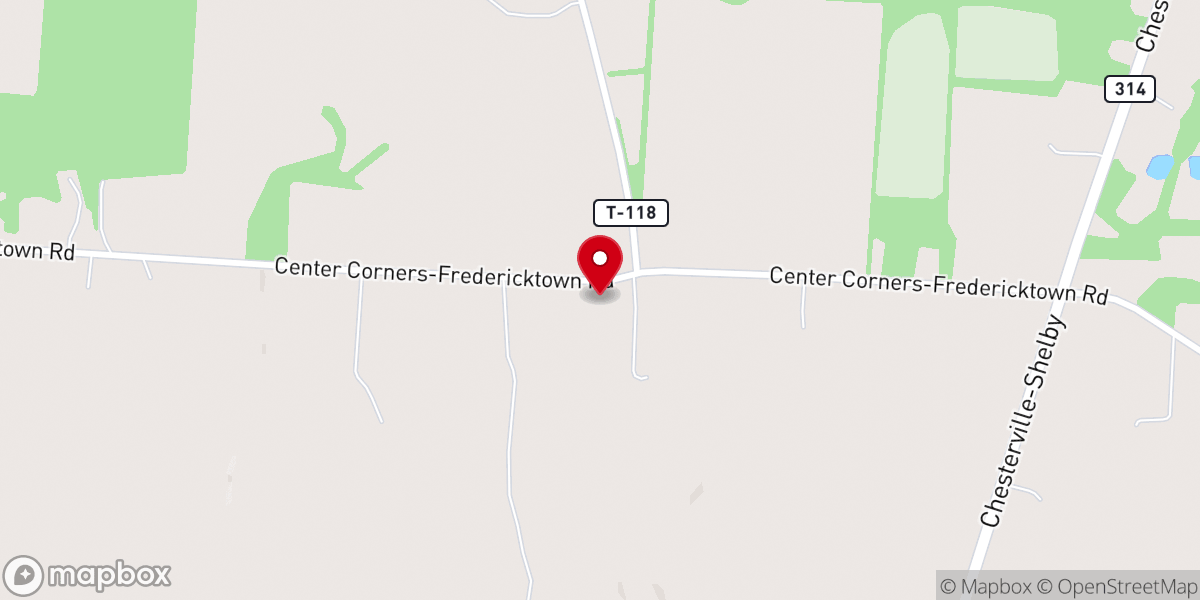Map showing location of Gilead Mennonite Church