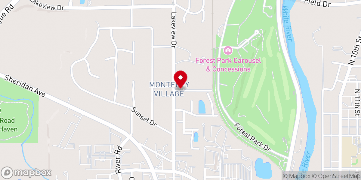 Map showing location of Lakeview Wesleyan Church