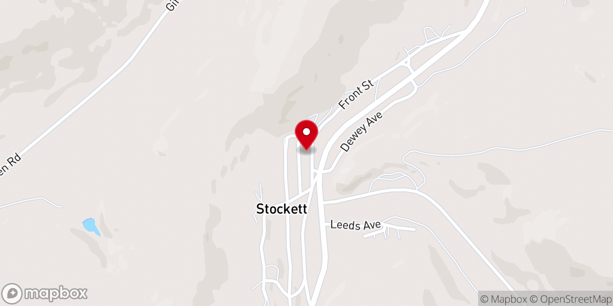 Map showing location of Stockett Community Bible Chapel