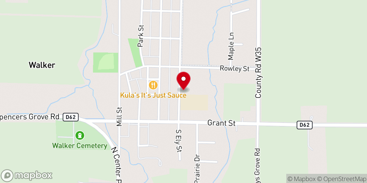 Map showing location of New Hope Church
