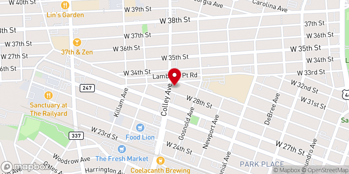 Map showing location of Abyssinia Baptist Church