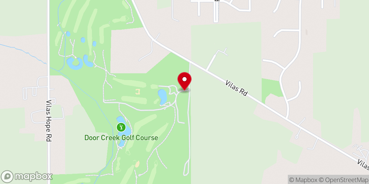 Map showing location of Door Creek Golf Course