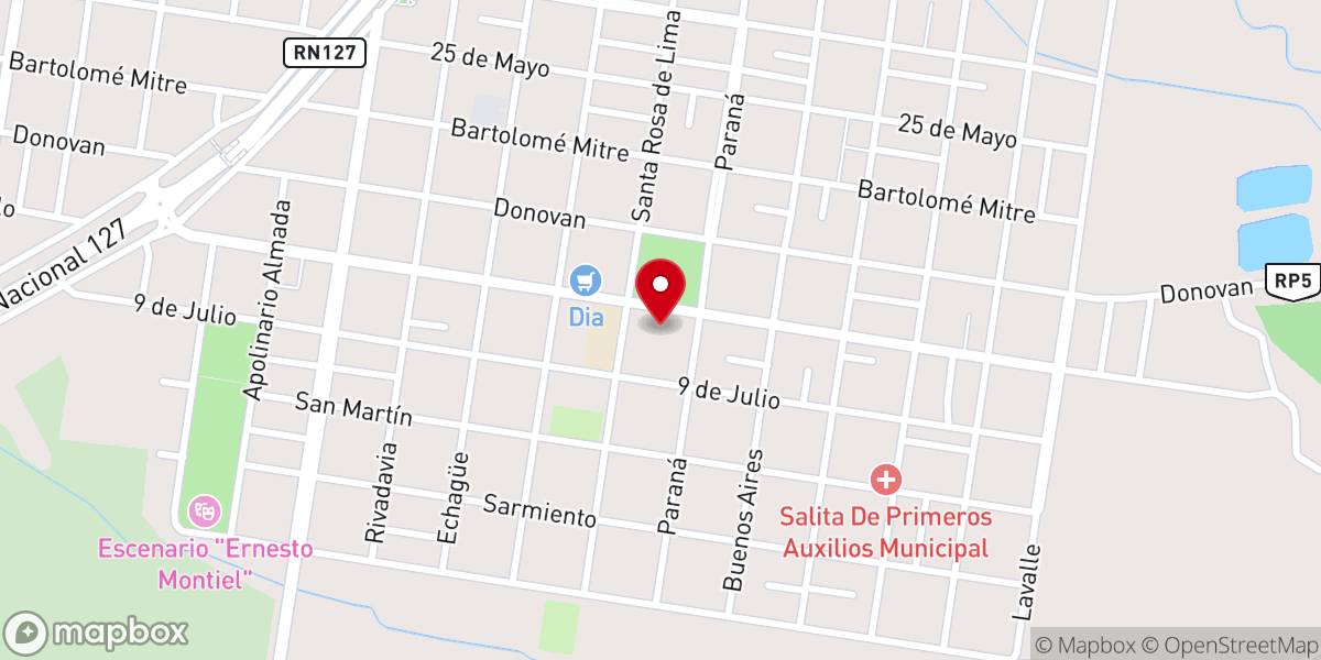 Map showing location of Parroquia Santa Rosa de Lima