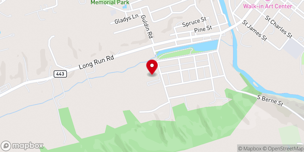 Map showing location of Grace Evangelical Congregational Church