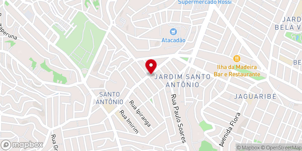 Map showing location of Igreja Petencostal Deus e Amor