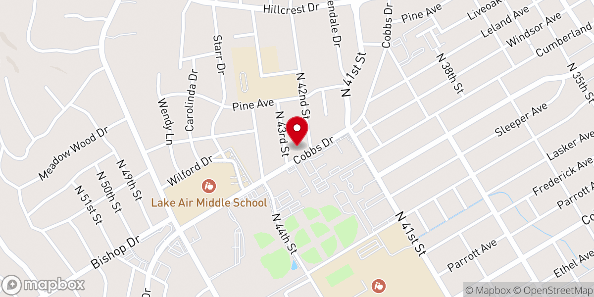 Map showing location of Richfield Christian Church