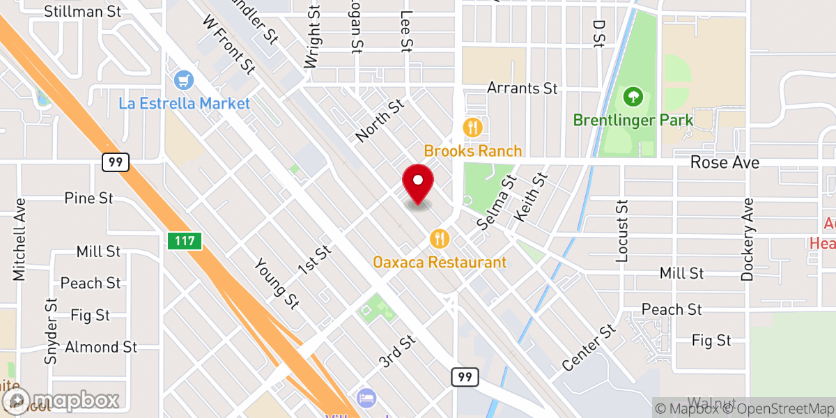 Map showing location of Selma Legacy Youth Center