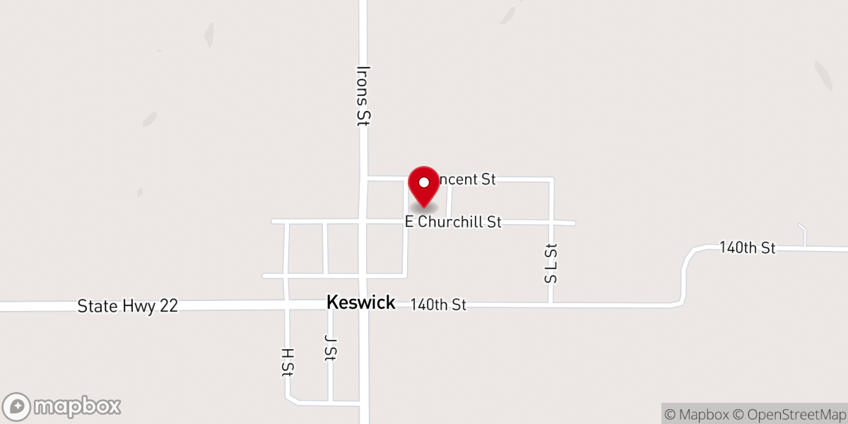 Map showing location of United Methodist Church