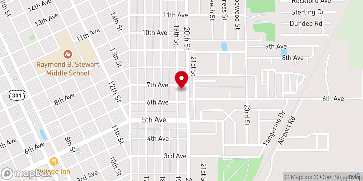 Map showing location of Community Presbyterian church Zephyrhills