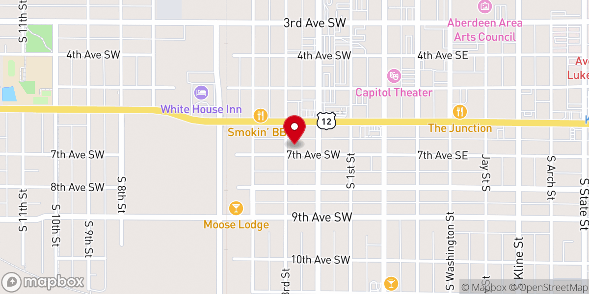 Map showing location of St Paul's Lutheran Church