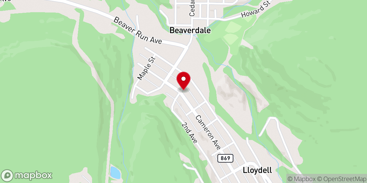 Map showing location of The Methodist Church of Beaverdale
