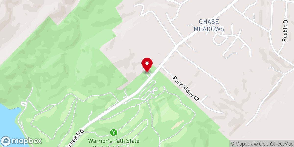 Map showing location of Fall Creek Church