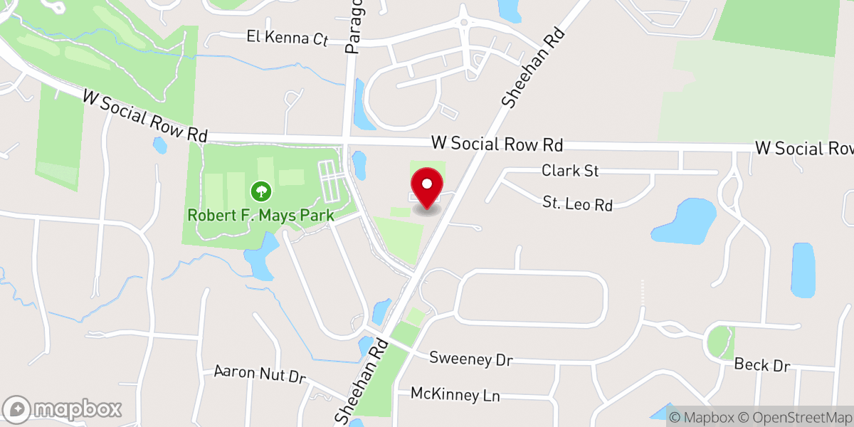 Map showing location of Epiphany Lutheran Church