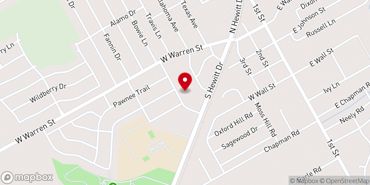 Map showing location of Hewitt Community Church