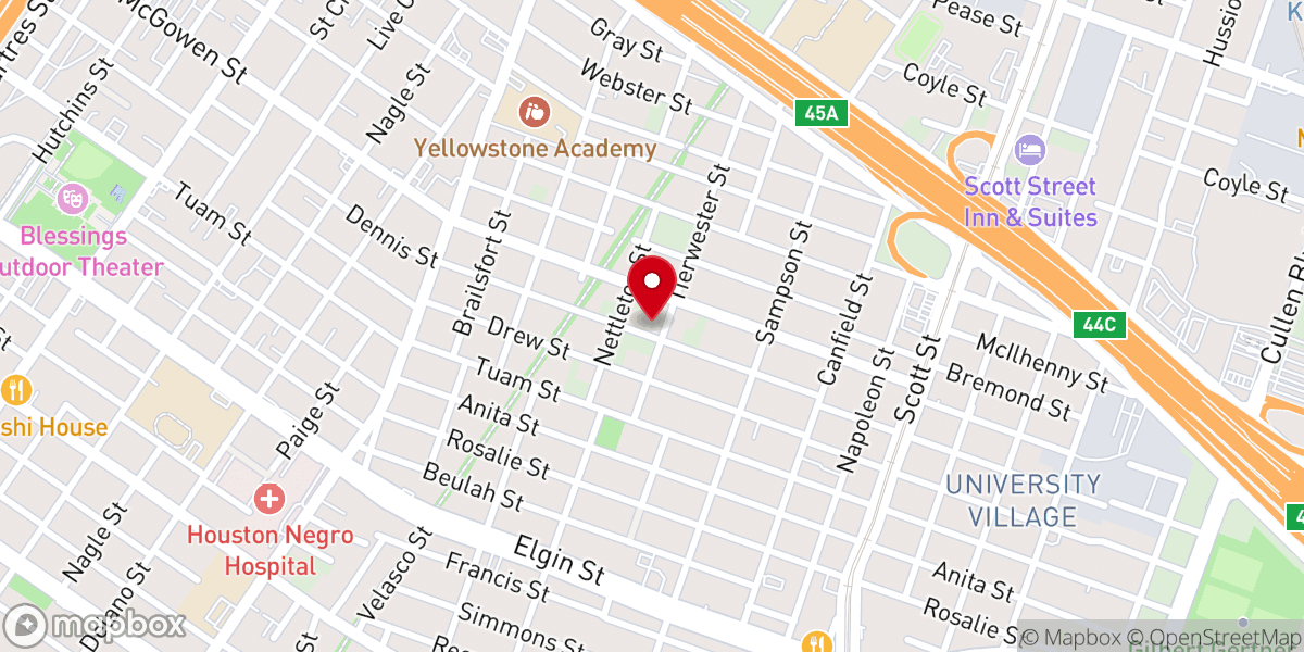 Map showing location of Taylor Memorial Baptist Church