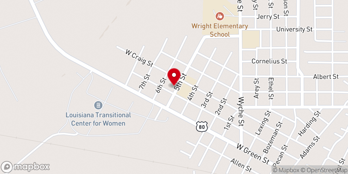 Map showing location of Bethlehem Missionary Baptist