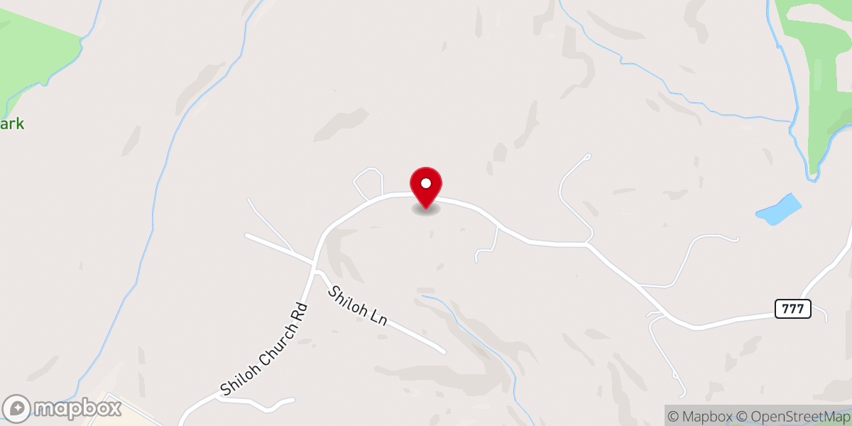 Map showing location of Peaks Of Otter Baptist Church