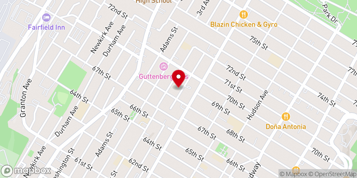 Map showing location of The Hudson Church