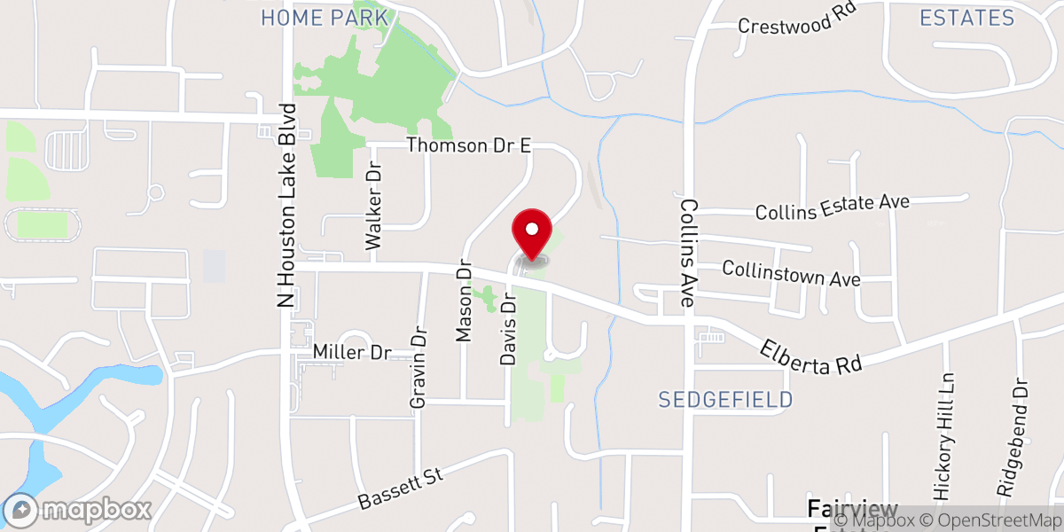 Map showing location of Centerville Community Church