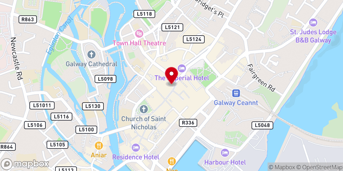Map showing location of Living Hope Church