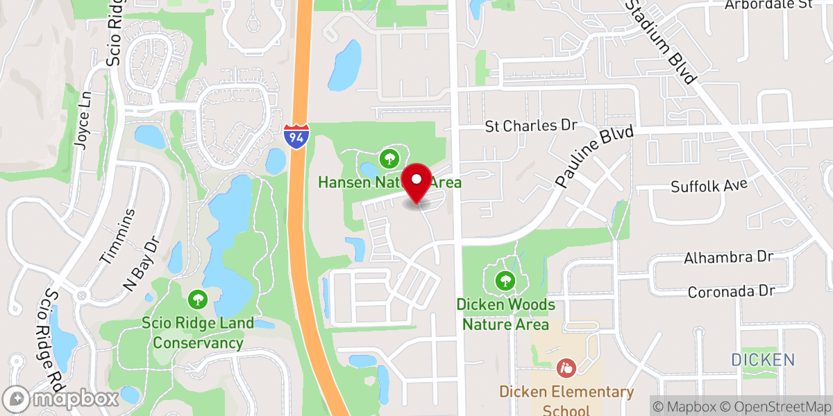 Map showing location of Grace Bible Church