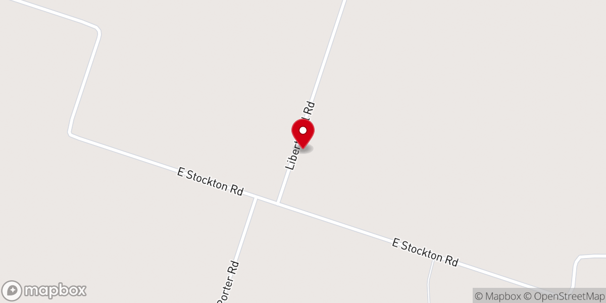 Map showing location of Liberty Hill Baptist Church