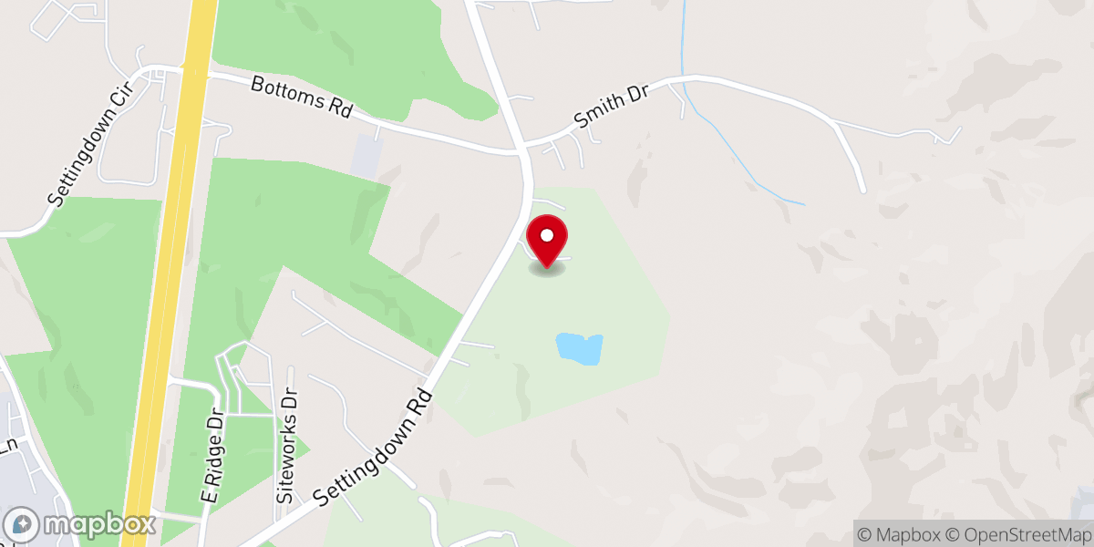 Map showing location of Canvas Christian Church