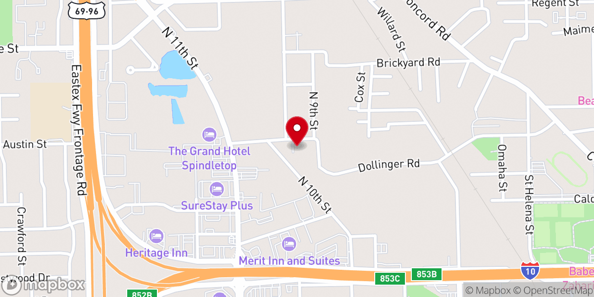 Map showing location of Spanish United Pentecostal Church