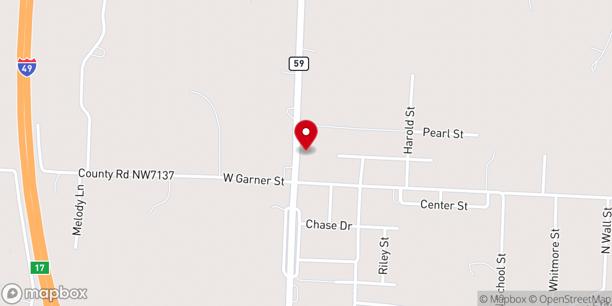 Map showing location of Tammy's Cafe