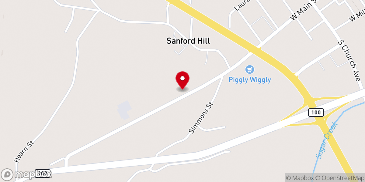 Map showing location of Bethlehem Baptist Church