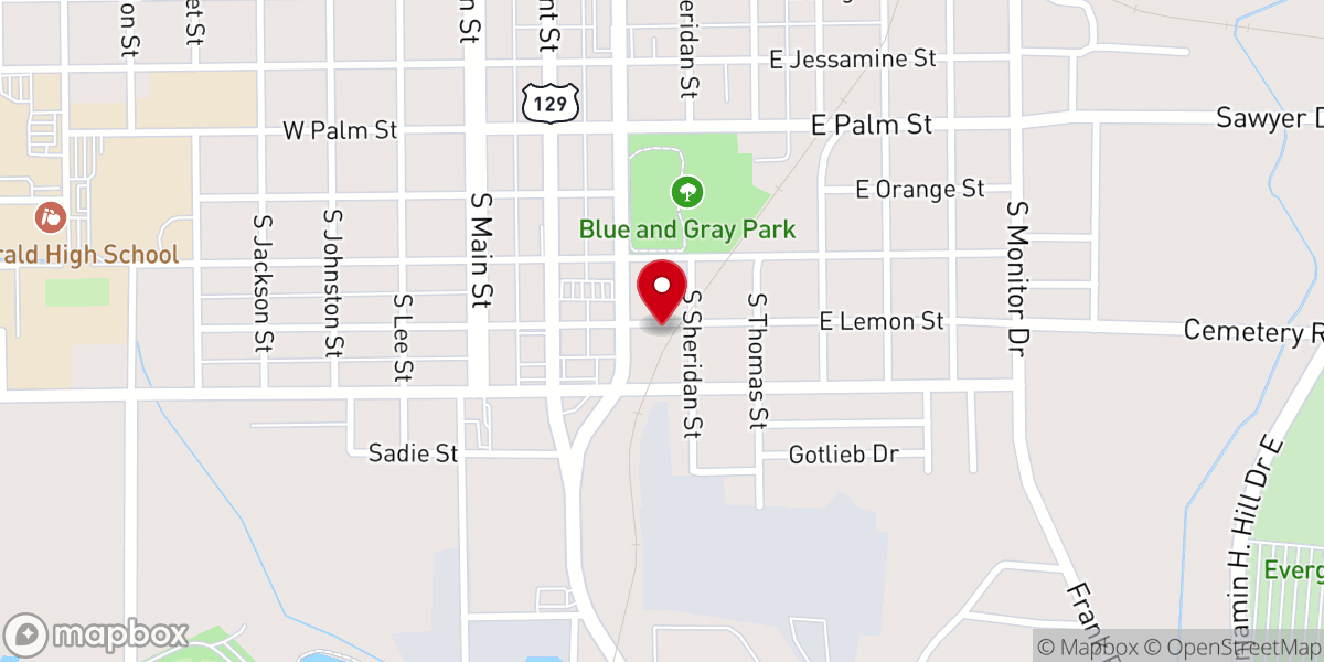 Map showing location of Living Water Ministries