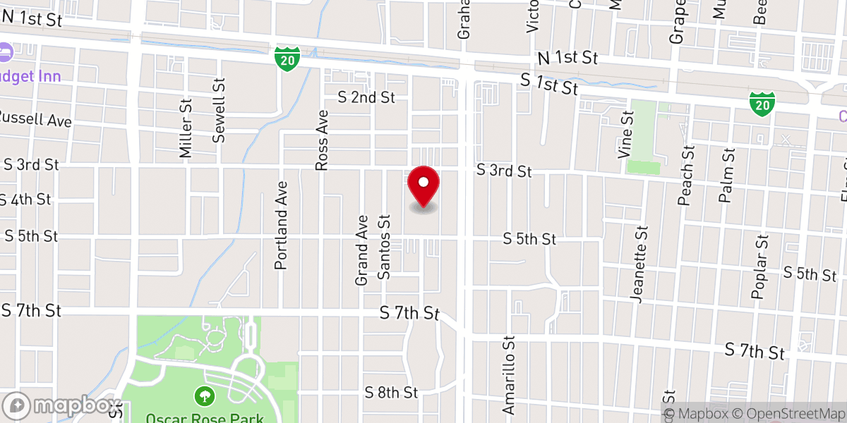 Map showing location of Highland Church of Christ