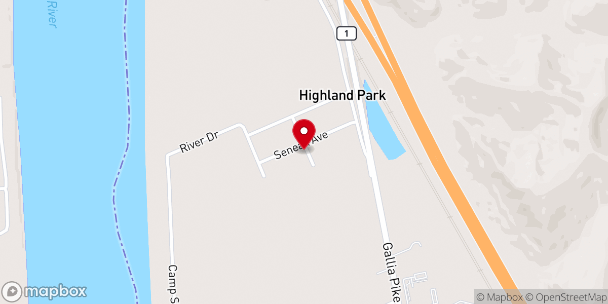 Map showing location of Franklin Furnace Independent