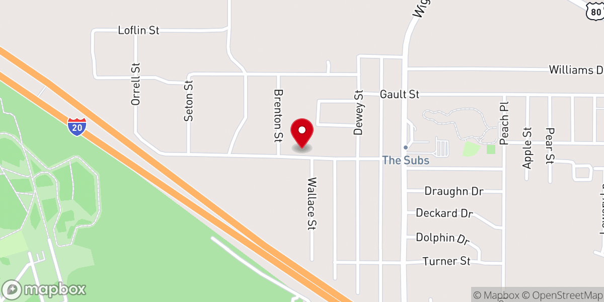 Map showing location of Pure Light Missionary Baptist Church