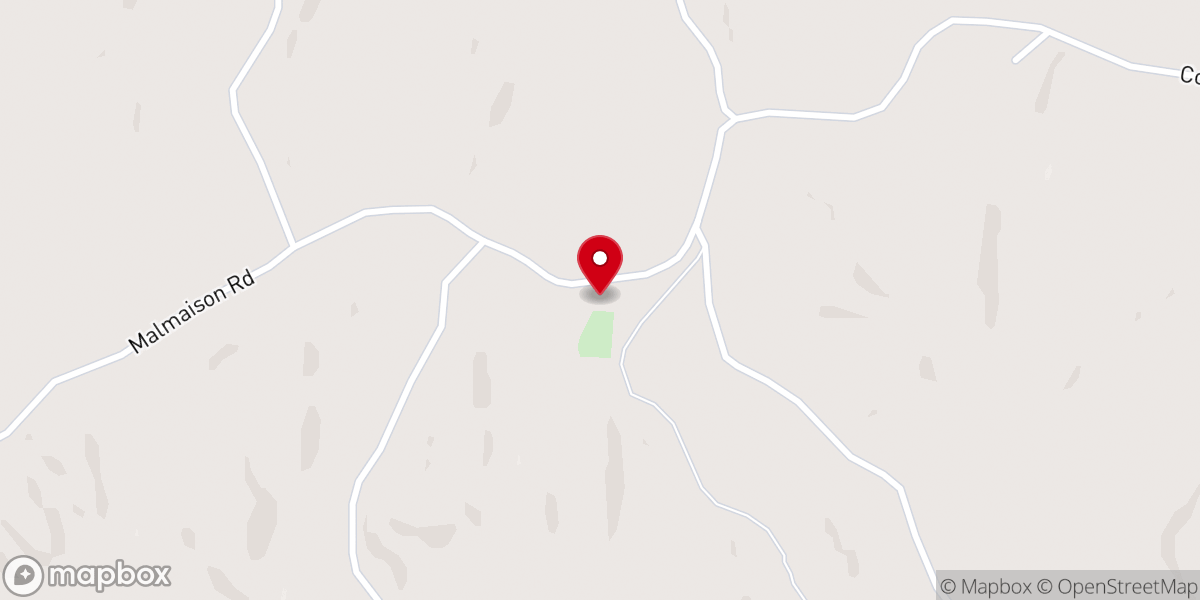 Map showing location of Moss Springs Church