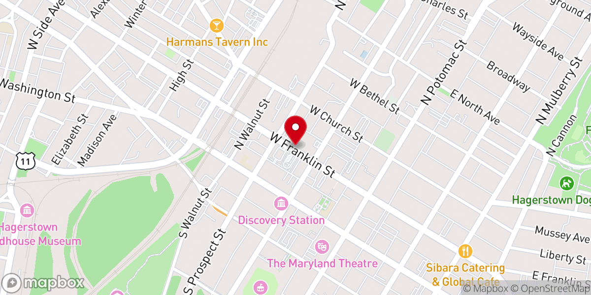 Map showing location of Christs Reformed Church