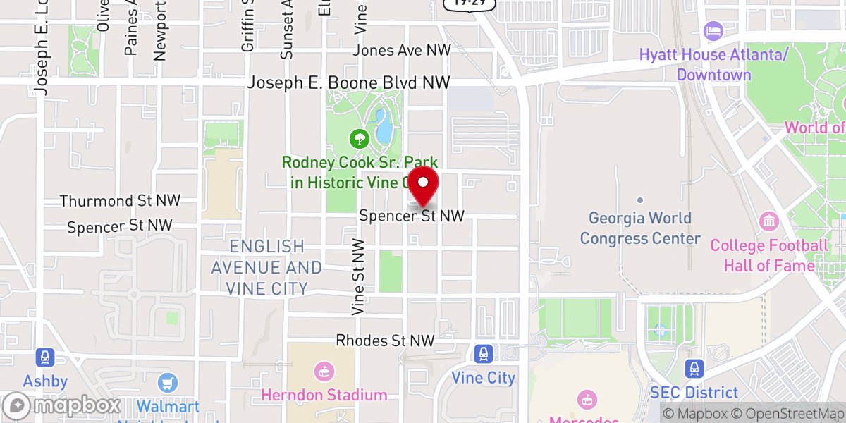 Map showing location of Higher Dimensions Christian Church