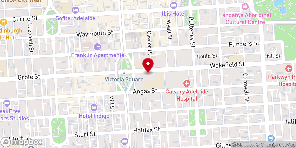 Map showing location of Catholic Cathedral Hall