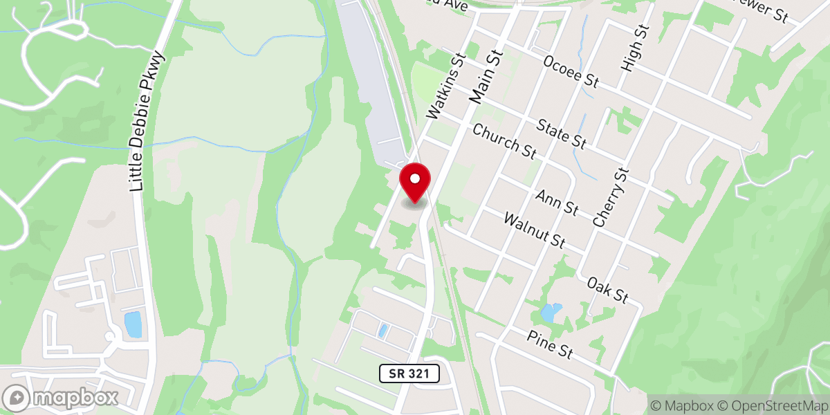 Map showing location of First Baptist Church Of Ooltewah