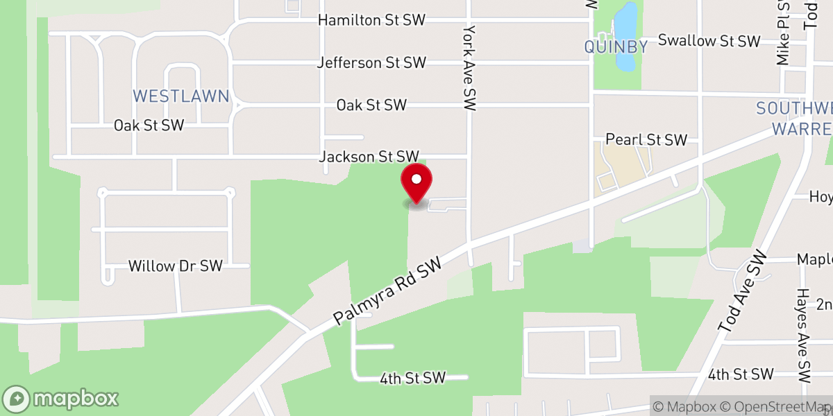 Map showing location of York Ave Church of God