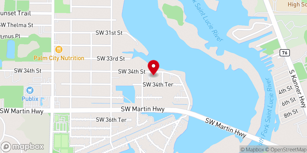 Map showing location of Coastal Life Church - Palm City